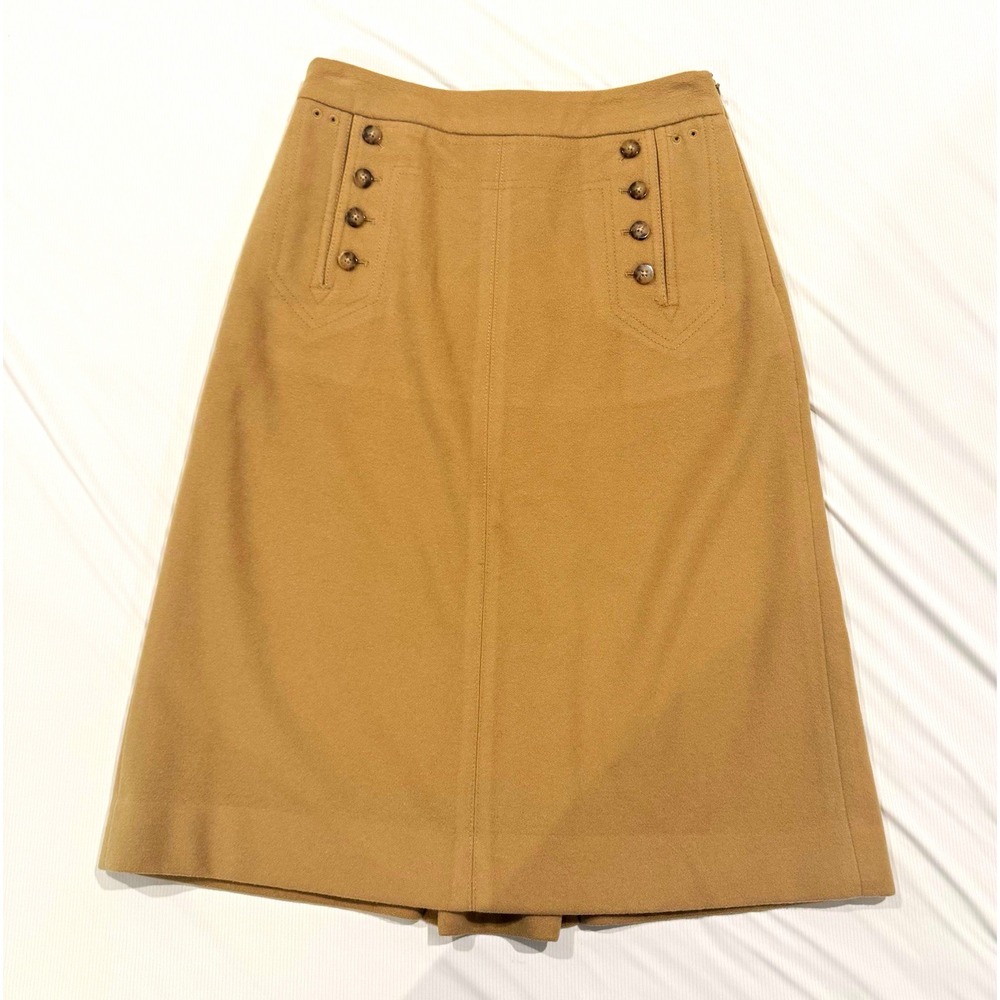 Marc by Marc Jacobs Brown Wool Cashmere Twill Pencil Knee Skirt Size 4